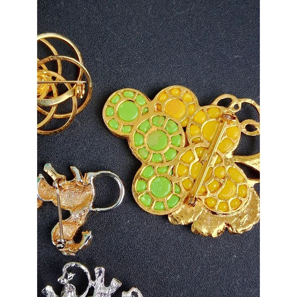 Lot Of 17 Vintage & Modern Brooches Filigree Enamel Bird Silver Gold Tone Floral - Picture 16 of 16
